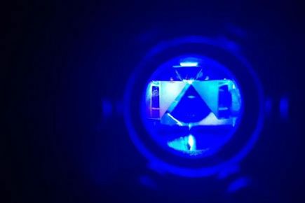 A close up shot of part of a piece of equipment used to test quantum physics behaviour